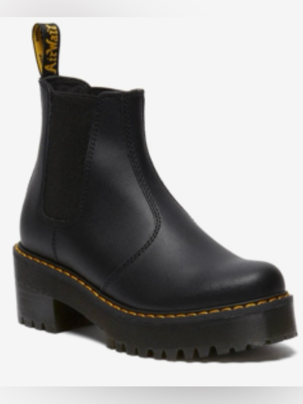 Dr. Martens Black Leather Lug Sole Chelsea Boot